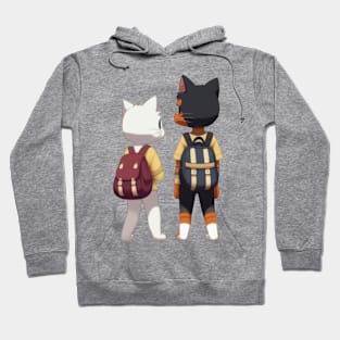 Adorable Cats Ready for School Hoodie